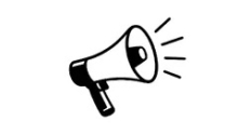 Illustration of a megaphone with lines indicating it is in use